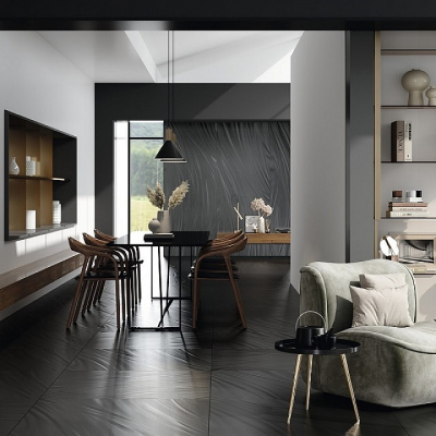 Fiandre Luce Black плитка керамограніт 