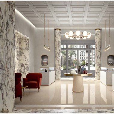 Fiandre Il Veneziano Seminato Beige плитка керамограніт Terrazzo