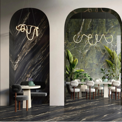 Fiandre Marble Lab Nero Damascato плитка керамограніт