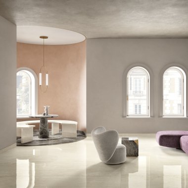 Fiandre Marble Ethereal Travertino плитка керамограніт