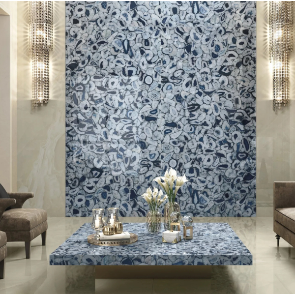 Fiandre Marble Agata Blu плитка керамограніт
