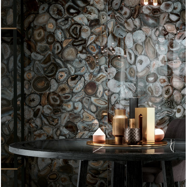Fiandre Marble Agata Black плитка керамограніт
