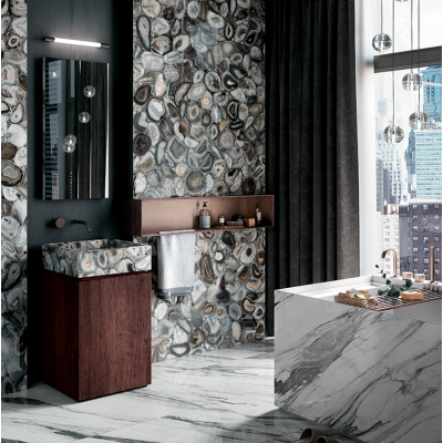 Fiandre Marble Agata Black плитка керамограніт