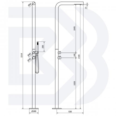 Bianchi Outdoor вуличний душ CLDSTL303100