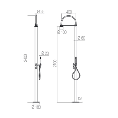 Radamonte Outdoor вуличний душ CDE3