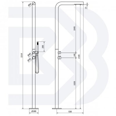 Bianchi Outdoor вуличний душ CLDSTL303100