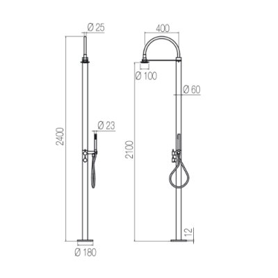 Radamonte Outdoor вуличний душ CDE3