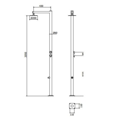 AMA Venere вличный душ VE1160L