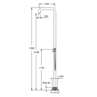 Guglielmi Outdoor вуличний душ BD34010