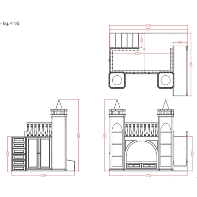 Tiferno The Fairy Castle комплект дитячих меблів