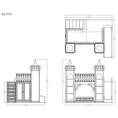 Tiferno The Fairy Castle комплект дитячих меблів
