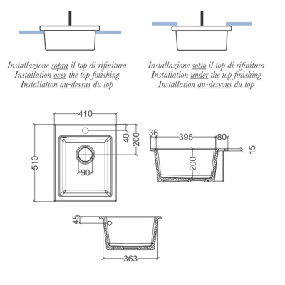 Bleu Provence Kitchen Stove41 кухонна мийка LK06