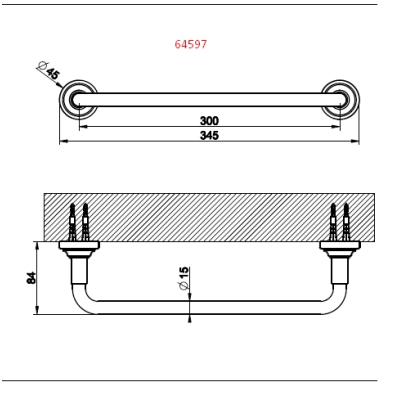 Gessi Venti20 полотенцетримач 65497