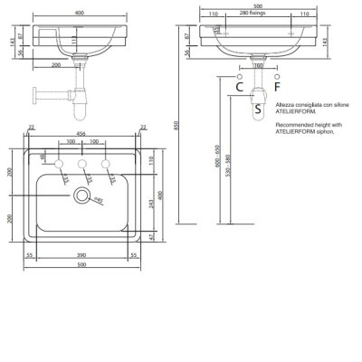 AtelierForm Desdemona раковина 50см