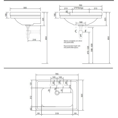 AtelierForm Desdemona раковина 70см