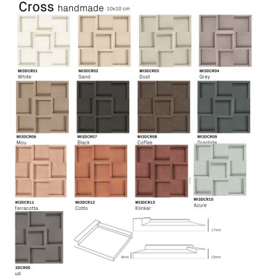Sartoria 3D Forms Cross декор 10*10