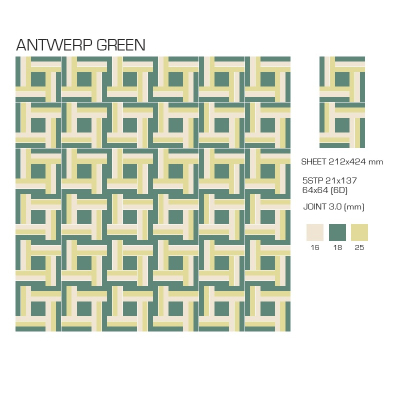 Top Cer плитка для стін та підлоги, модель Antwerp Green
