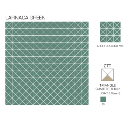 Top Cer плитка для стін та підлоги, модель Larnaca Green