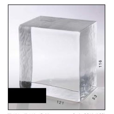 Poesia Glass Bricks Glitter скло блок 12.1*11.6*5.3