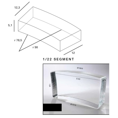 Poesia Glass Bricks Curved скло блок 23*13*5.3