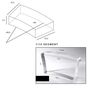 Poesia Glass Bricks Curved скло блок 24*12*5.3