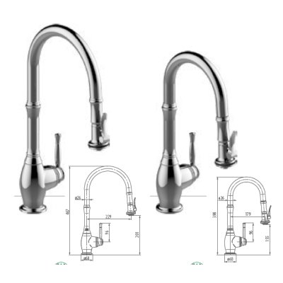 Graff Design Duxbury Змішувач для кухні E4810