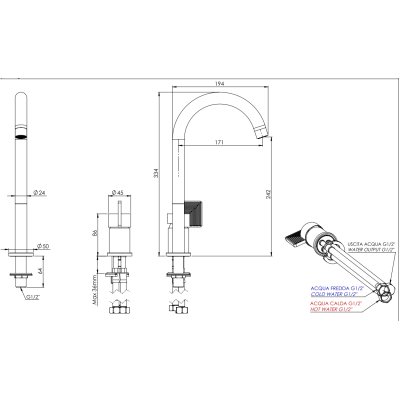 DANIEL Stellar Змішувач для раковини ANR655L