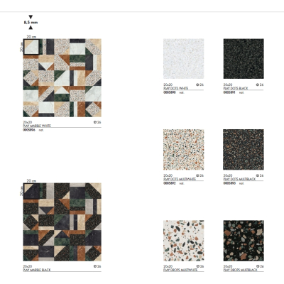 Керамогранітна плитка ABK terrazzo - Play Dots | Drops | Marble