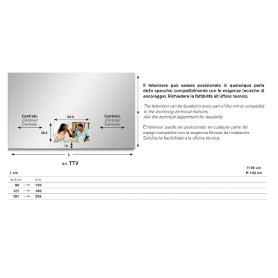 ArteLinea Window TV дзеркало з телевізором 