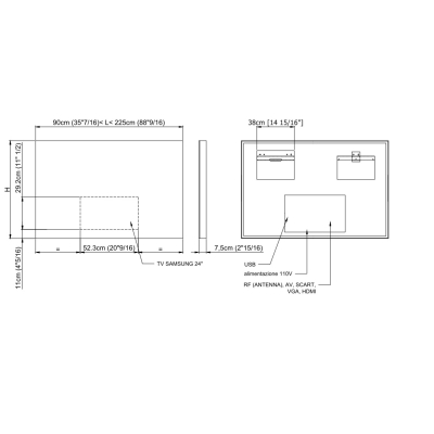 ArteLinea Window TV дзеркало з телевізором 