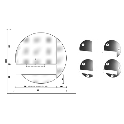 Edone Design дзеркало Eclissi 190 (A+B)