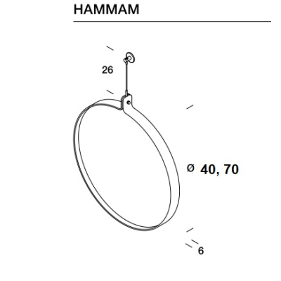 Rexa Design дзеркало Hammam 70
