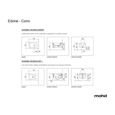 Edone Design Cono унітаз підвісний 9808