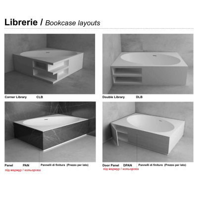 Moma Design Elisland Corner Library ванна окремостояча