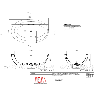 Moma Design Elitechnic ванна окремостояча