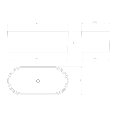 Relax Design Eha Bath ванна окремостояча 160cм