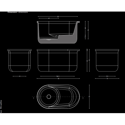 Relax Design Ofuro Lough ванна окремостояча 125 cм
