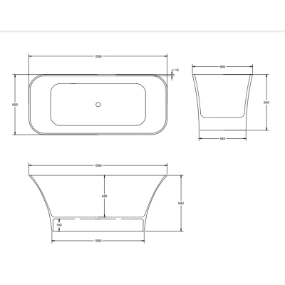 Relax Design Svase ванна окремостояча 160 cм 