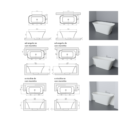Relax Design Svase ванна в нішу 184 cм 