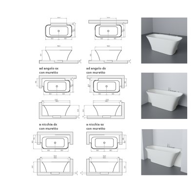 Relax Design Svase ванна окремостояча 160 cм 