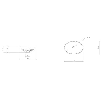 Glass Design Ice Oval small раковина настільна