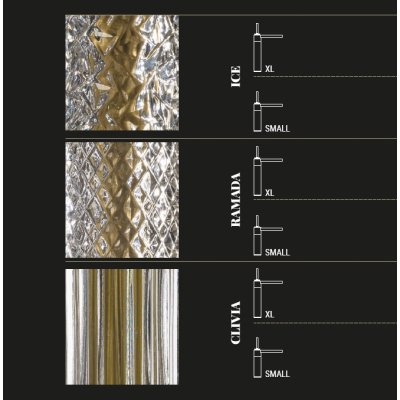 Glass Design Ice XL змішувач для раковини високий .кришталь хром
