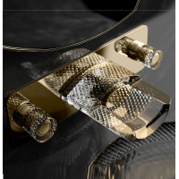 Glass Design Ramada змішувач для раковини зі стіни .кришталь золото Glass Design Ramada змішувач для раковини зі стіни .кришталь золото