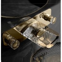 Glass Design Ramada змішувач для раковини зі стіни .кришталь золото