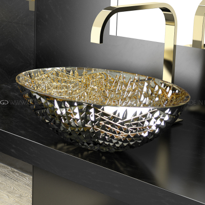 Glass Design Ice Oval Lux Xl раковина настільна
