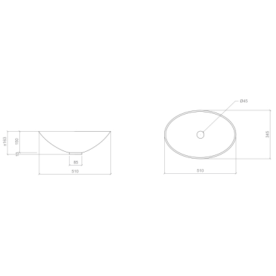 Glass Design Ice Oval Lux Xl раковина настільна