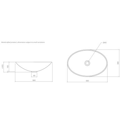 Glass Design Ice Oval Lux Xl раковина настільна