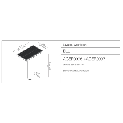 Agape Ell AELLN0  раковина підлогова ACER0996