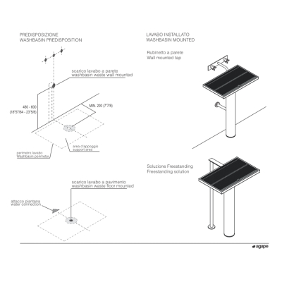 Agape Ell AELLN0  раковина підлогова ACER0996