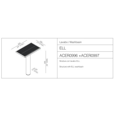 Agape Ell AELLN0  раковина підлогова ACER0996